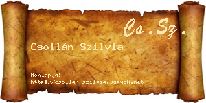 Csollán Szilvia névjegykártya